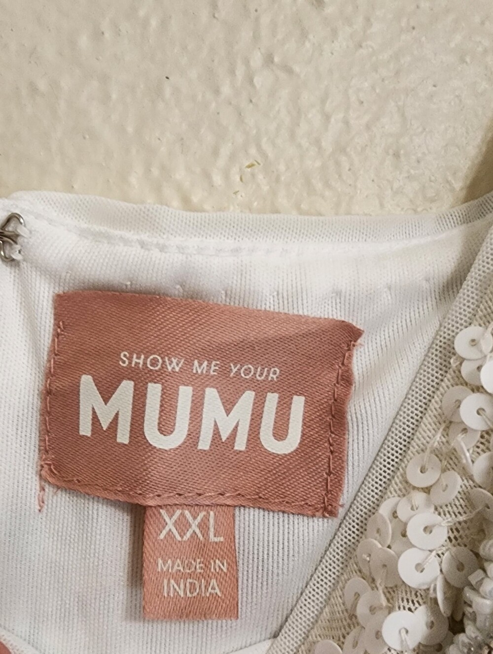 Show Me Your MuMu Lets Go Mini Salty Shells Beaded Sequins Dress XXL Party - Picture 10 of 10